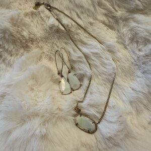 Kendra Scott Gold Necklace with White Pendant